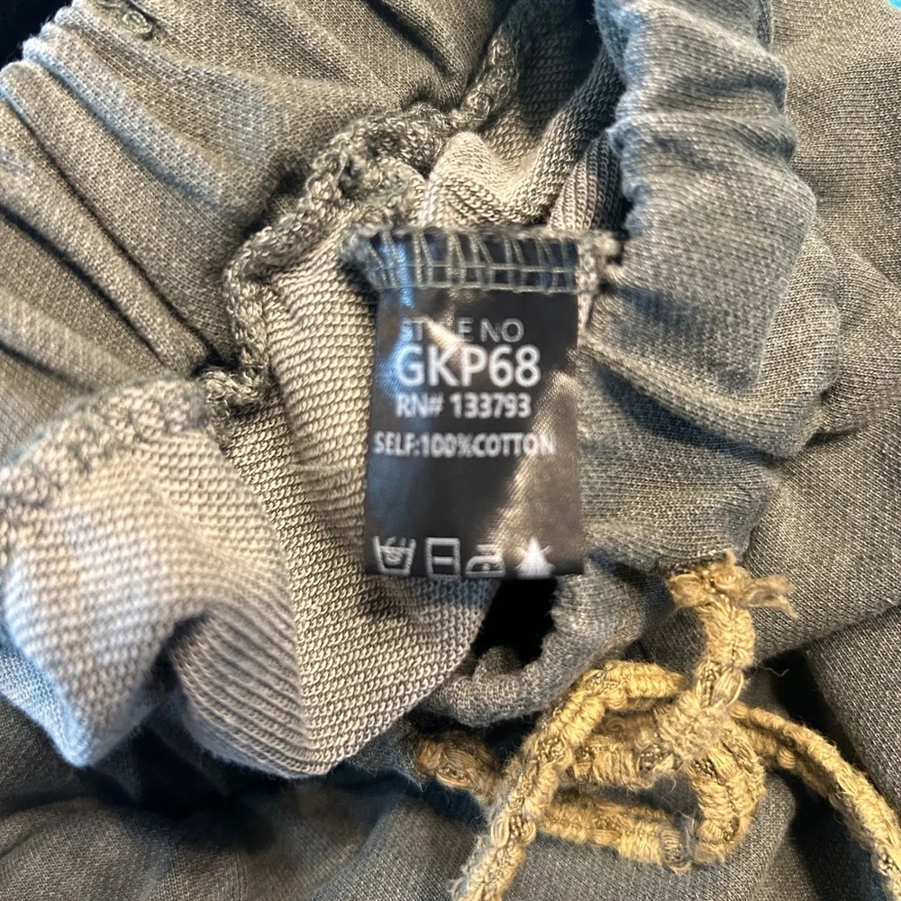 POL Wide-leg mixed thermal and French terry knit pant NWOT - Picture 4 of 4